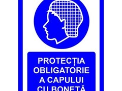 placuta pentru protectia obligatorie a capului cu boneta